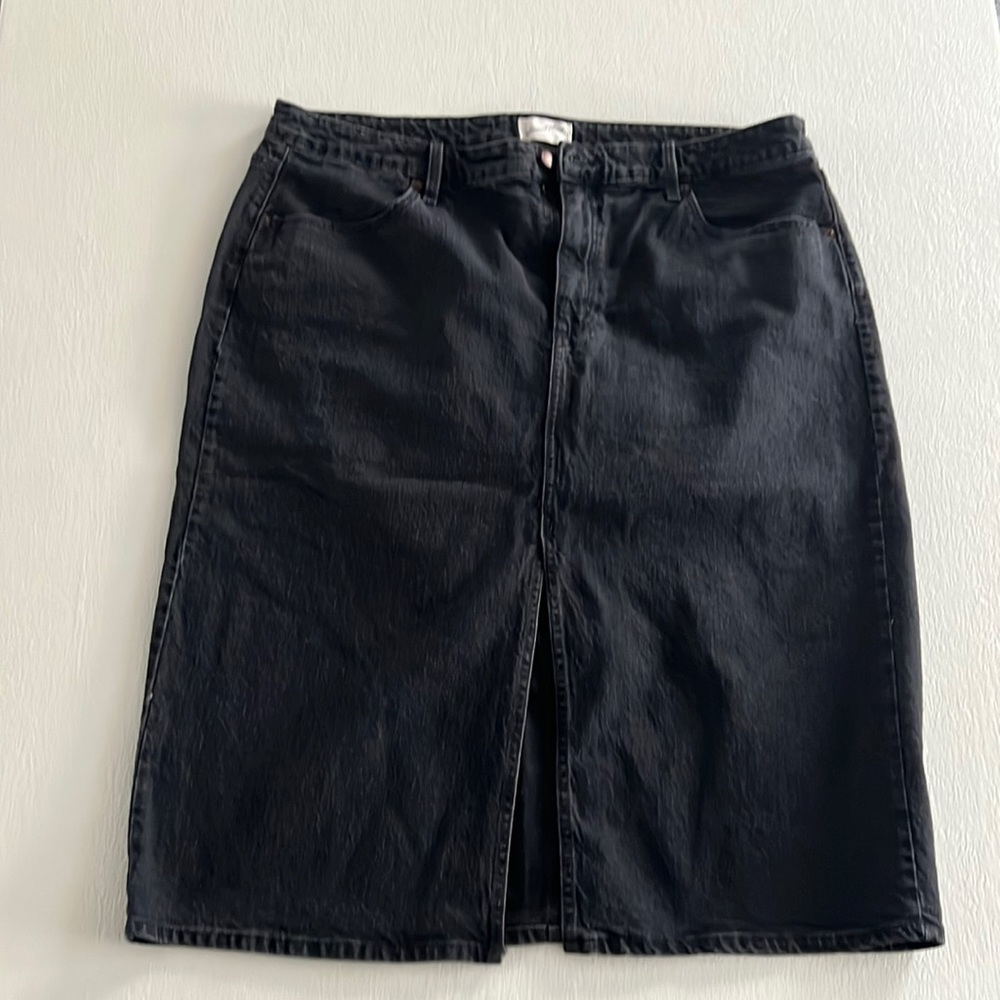 Women denim midi skirt
